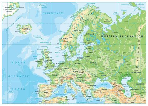 Map Of Northern Europe – Topographic Map of Usa with States