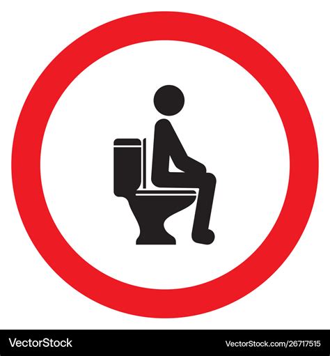 Toilet sign Royalty Free Vector Image - VectorStock