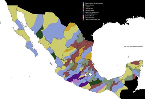 This map of Mexican cartel territories : r/MapPorn