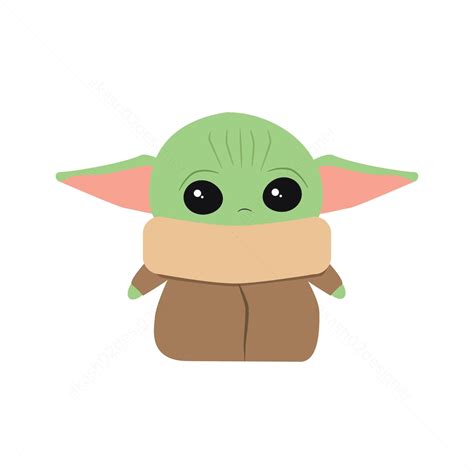 Super cute baby Yoda svg png jpeg AI EPS digital file | Etsy