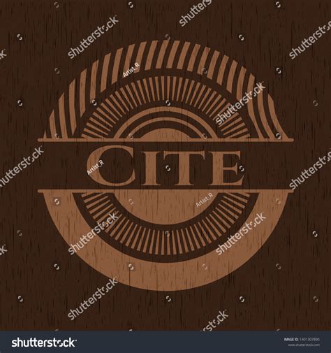 Cite Realistic Wooden Emblem Vector Illustration Stock Vector (Royalty Free) 1401307895 ...