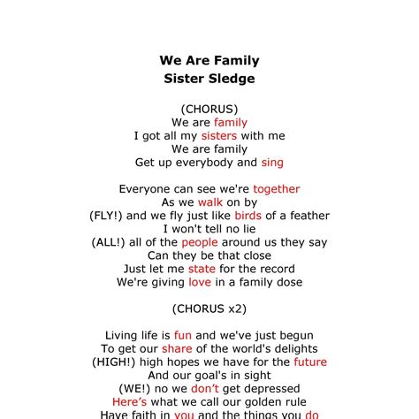 We are Family Lyrics Answers.doc | DocDroid