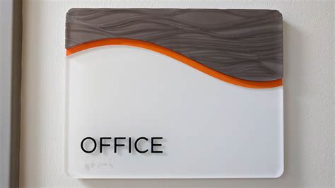 ADA Room ID Signage | Room signage, Office signage, Office signage design