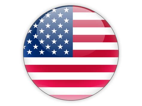 Round icon. Illustration of flag of United States of America