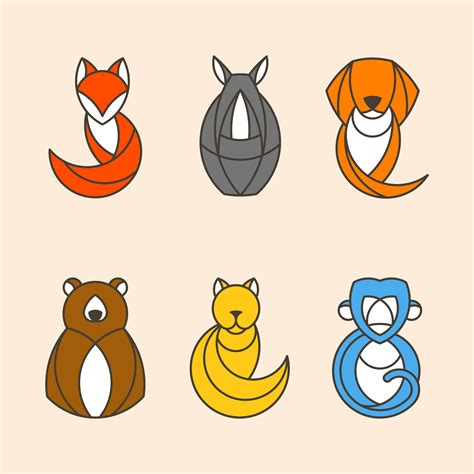 Set of colorful animal vectors - Download Free Vectors, Clipart Graphics & Vector Art