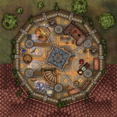 Arcanic Laboratory. Made in Inkaranate (Pro) : battlemaps | Dungeon maps, Dnd world map, Fantasy map