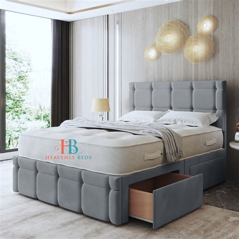 Malia Divan Bed With 4 Drawer Storage - Mattress & Headboard Set - 6ft – Heavenlybeds