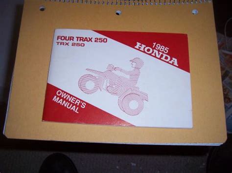 Find HONDA TRX 250 OWNERS MANUAL ORIGINAL 1985 in Wentzville, Missouri ...