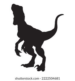 Velociraptor Dinosaur Vector Illustration Silhouette Stock Vector (Royalty Free) 2222504681 ...