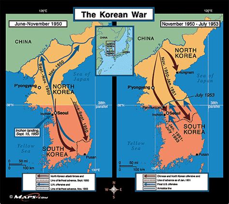 Korean war map