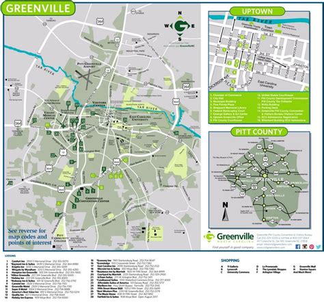 Greenville NC Tourist Map