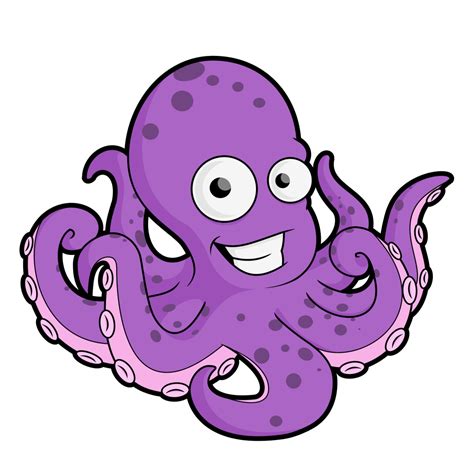 Free Cartoon Octopus Clip Art Vector - Jamie Sale