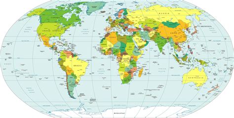 Large detailed political map of the World. Large detailed political World map | Vidiani.com ...