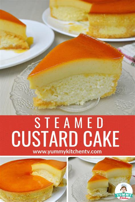 Steamed Custard Cake - Yummy Kitchen