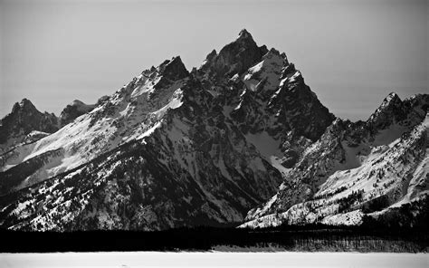 Black and White Mountain Wallpapers - Top Free Black and White Mountain Backgrounds ...