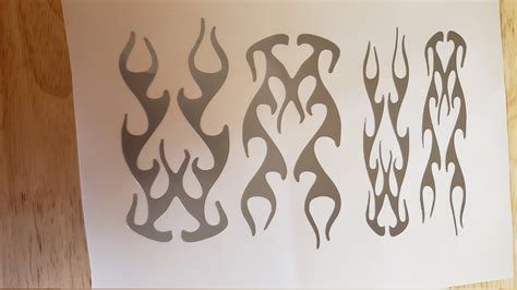 Flame Decal-flames-decal of Flames-vinyl Decal With Flames-set - Etsy