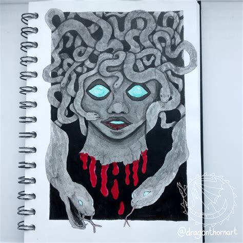 Stone Medusa by dragonthornart on DeviantArt