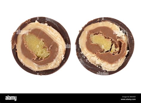 Halved Mirabell Echte Salzburger Mozartkugeln chocolate Stock Photo - Alamy