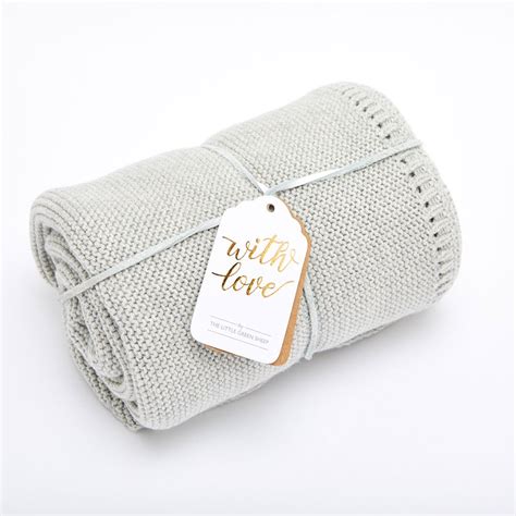 Little Green Sheep Organic Knitted Cellular Baby Blanket - The Little ...