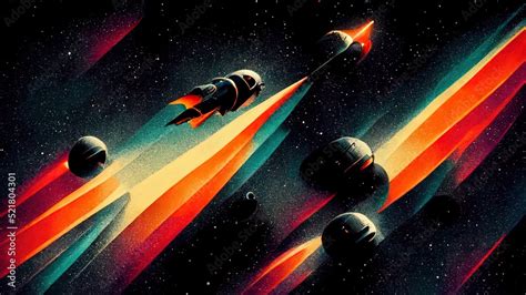 Retro futuristic, space wallpaper. 4K vintage background, colorful vintage abstract galaxy ...