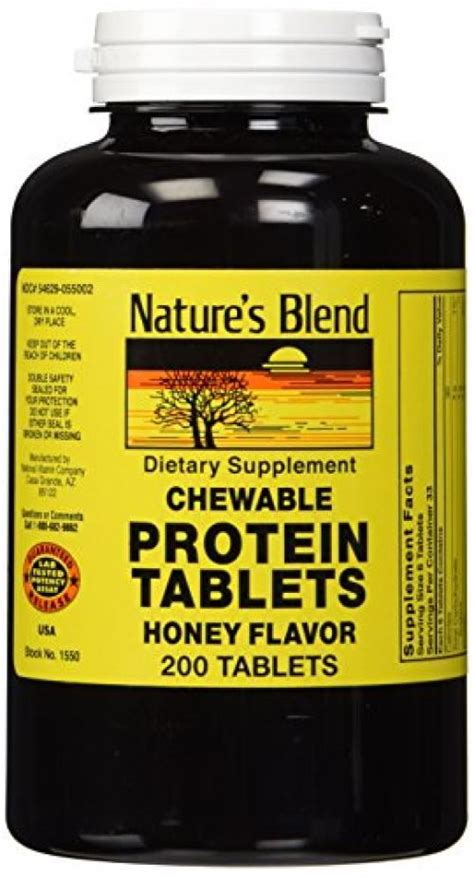 Natures Blend Protein Tablets Honey Flavor 200 Tablets - Walmart.com