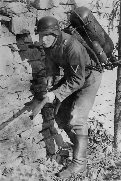 German Soldier with Flamethrower Somewhere in Russia 1941 | World War Photos