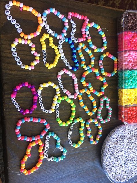 Rave Bracelets, Pony Bead Bracelets, Beaded Braclets, Pony Beads, Ankle Bracelets, Beaded ...