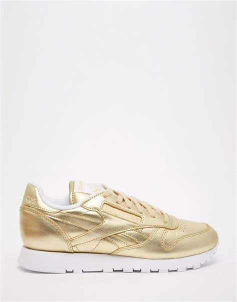 Reebok Classic Gold Leather Spirit Trainers at asos.com | Reebok ...