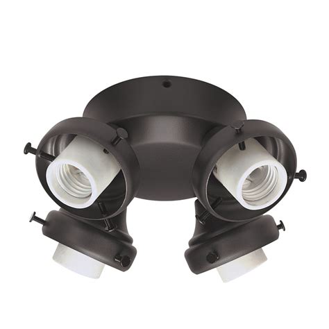 Hunter 4-Light New Bronze Ceiling Fan Light Kit at Lowes.com