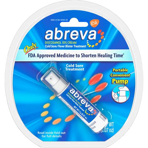 Buy Abreva Docosanol 10% Fever Blister and Cold Sore Treatment, 0.07 Oz ...