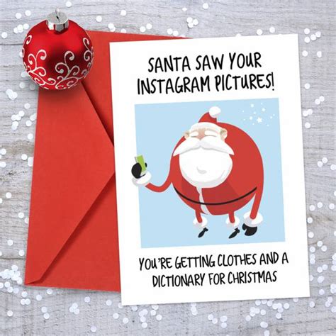 Free Printable – Funny Santa Christmas Card – Home and Garden