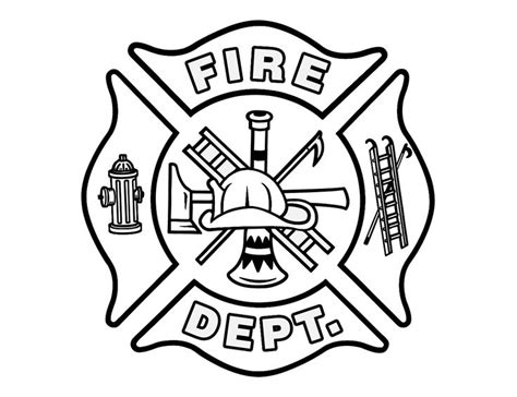 Symbol Fire Department | Firefighter symbol, Cross coloring page, Firefighter logo