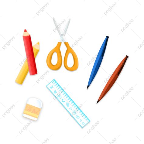 School Stationery Clipart PNG Images, School Supplies Stationery, Stationery, School Supplies ...