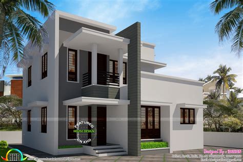 Simple flat roof house 1540 sq-ft