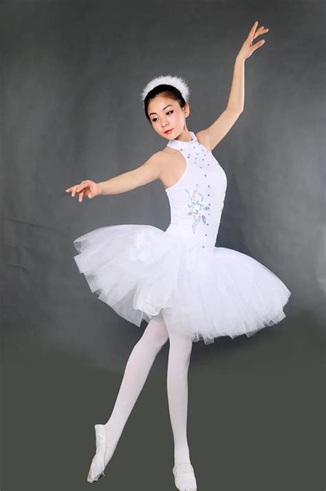 2017 Adult Professional Tutu Ballet Costumes White Camisole Leotard Professional Adult Swan Lake ...