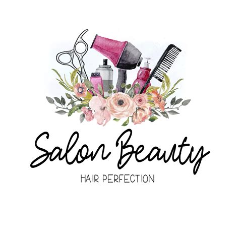 Premade Custom Logo -SALON BEAUTY- Premade Logo, Boho Hair Stylist Logo, Logo Design, Logo ...