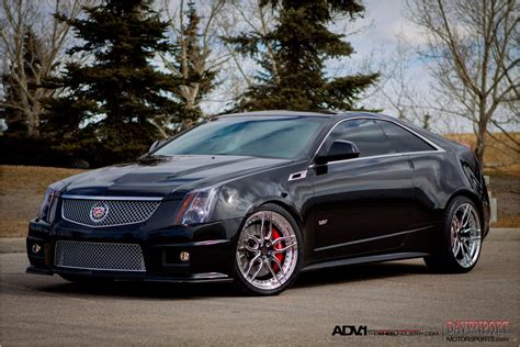 Mirror Polished Modular ADV1 Rims on Black Cadillac CTS-V Coupe — CARiD.com Gallery