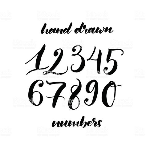 Handwriting Fonts Numbers