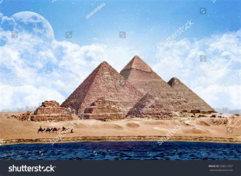 Pyramids Egypt Giza All Panorama Nile Stock Photo 538011997 | Shutterstock