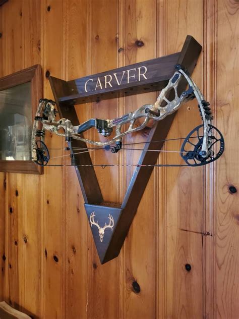 Archery bow rack wall mount compound bow rack Traditional bow | Etsy