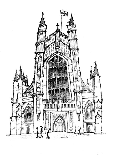 Bath Abbey Illustration | Mike Jackson Artist