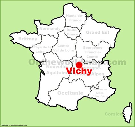 Vichy location on the France map - Ontheworldmap.com