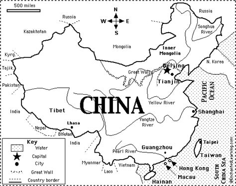 China Map Printout | Map of China Worksheets