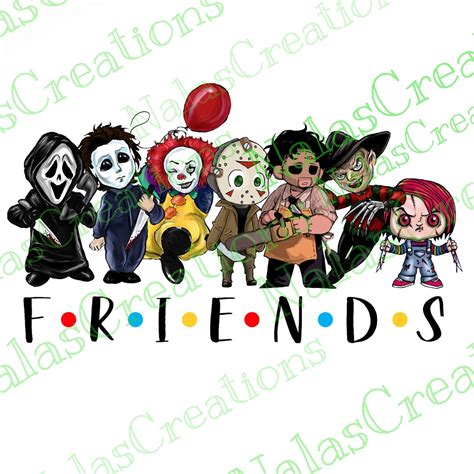 Horror Halloween Friends PNG - Etsy