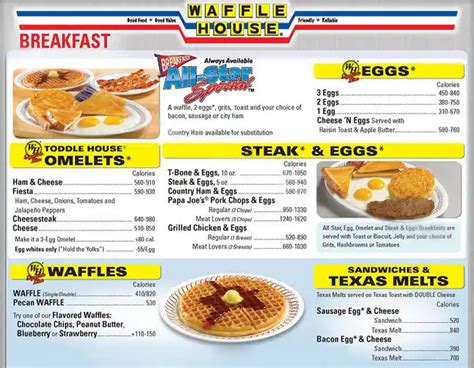 Menu at Waffle House restaurant, Garland, S Jupiter Rd