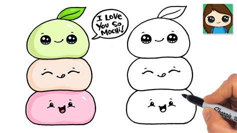 Comment Dessiner Mochi Cute Food Pun Art