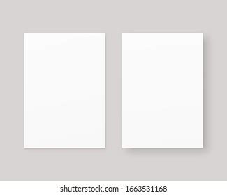 Blank White Paper Mockup Set Mockup Stock Vector (Royalty Free ...