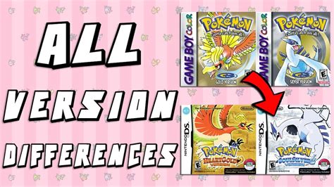 Pokemon Version Differences: Gold & Silver vs HeartGold & SoulSilver ...