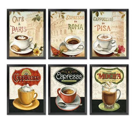 Aliexpress.com : Buy Cappuccino Espresso Creative Coffee Cafe Shop Wall Art Canvas Painting ...