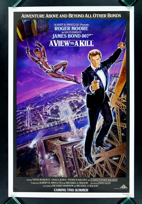 Alternate US poster of A View To A Kill, starring Roger Moore as James Bond "007". #Bond50 James ...